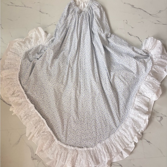 Recollections Renaissance TradWife Cosplay Floral Ruffled Skirt 100% Cotton - Picture 9 of 11